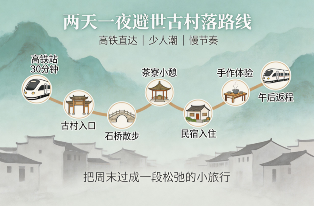 高铁直达的避世古村落周末两天一夜慢生活路线｜远离人潮的松弛感短途游攻略
